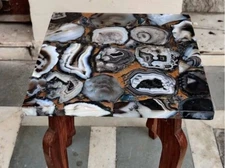 Buy Agate Stone Custom Square Side Table Top for Bedroom Home Interior Gifts