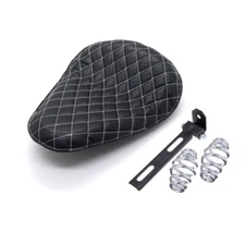 Black Diamond PU Leather Driver Seat Spring & Bracket For Bobber Chopper Custom