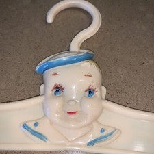 Vtg Baby's Pal Infant Children's Clothes Hanger Plastic Sailor