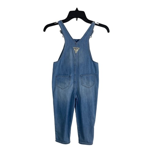 Oshkosh B'gosh Mono Azul Denim Bordado Flores Pantalones Ajustables Talla 4T - Imagen 4 de 9