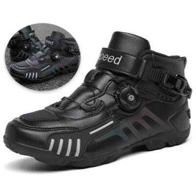 Motorcycle Shoes Men Ankle Racing Boots Off Road Bike Shoes Outdoor Sports  Shoes
