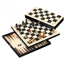 Reisespiel - Schach - Backgammon - Dame - mit...