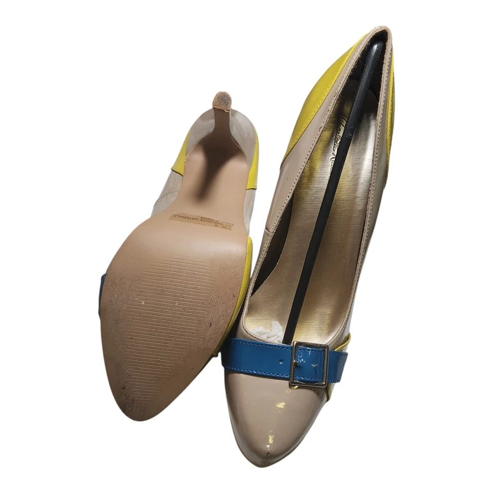 Tacones de plataforma Charlotte Russe color topo bloques PU Foto 4 de 4