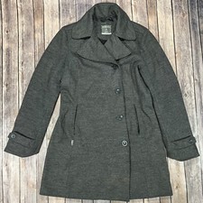 Icebreaker Merino Wool Peacoat Zip Button Front Small Womens Grey Jacket Outdoor