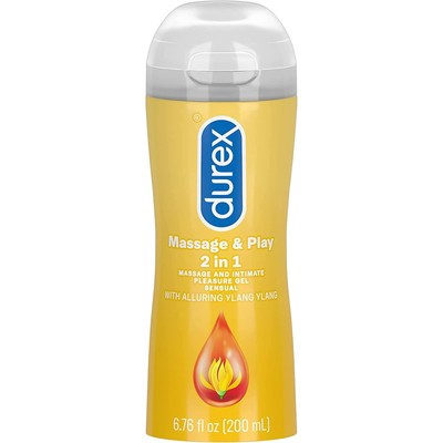 Durex Sensual Massage Lubricant Gel with Ylang Ylang Extract 6.7oz 6 Pack