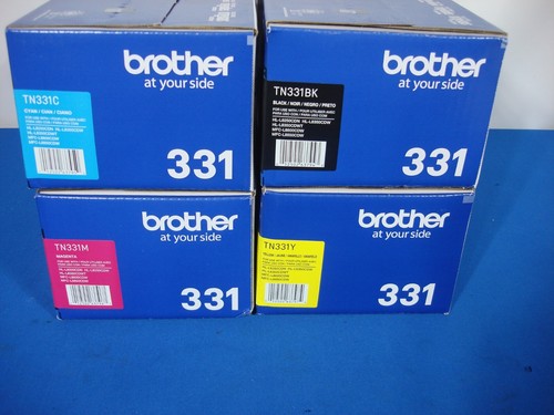 New Genuine Brother 331 Toner Set Black/Cyan/Magenta/Yellow TN331BK TN331Y TN331 - 第 5/5 張圖片