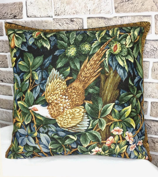 Gobelin Tapisserie Paneel Wandteppich Waldbewohner W. Morris Basteln Stoff 48x48 - Bild 3 von 4