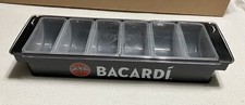 New Bacardi Condiment Tray Bar Caddy 6 Compartments Garnish Station Fruit booze