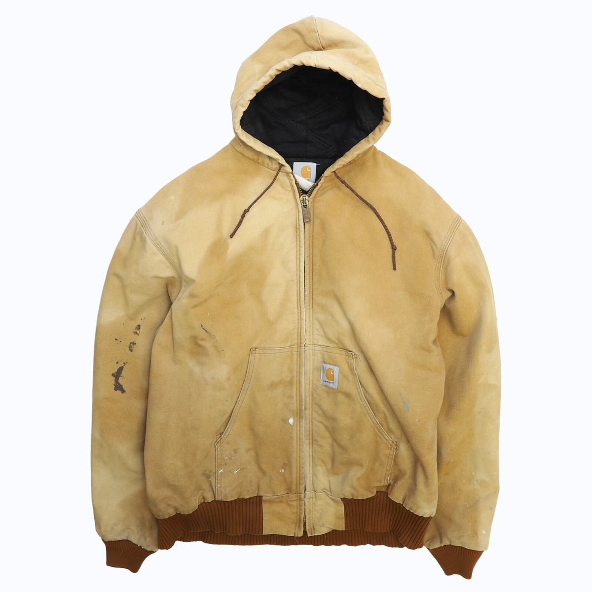 Vintage Carhartt Canvas Work Bomber Jacket Size 2XL J04 BRN | eBay