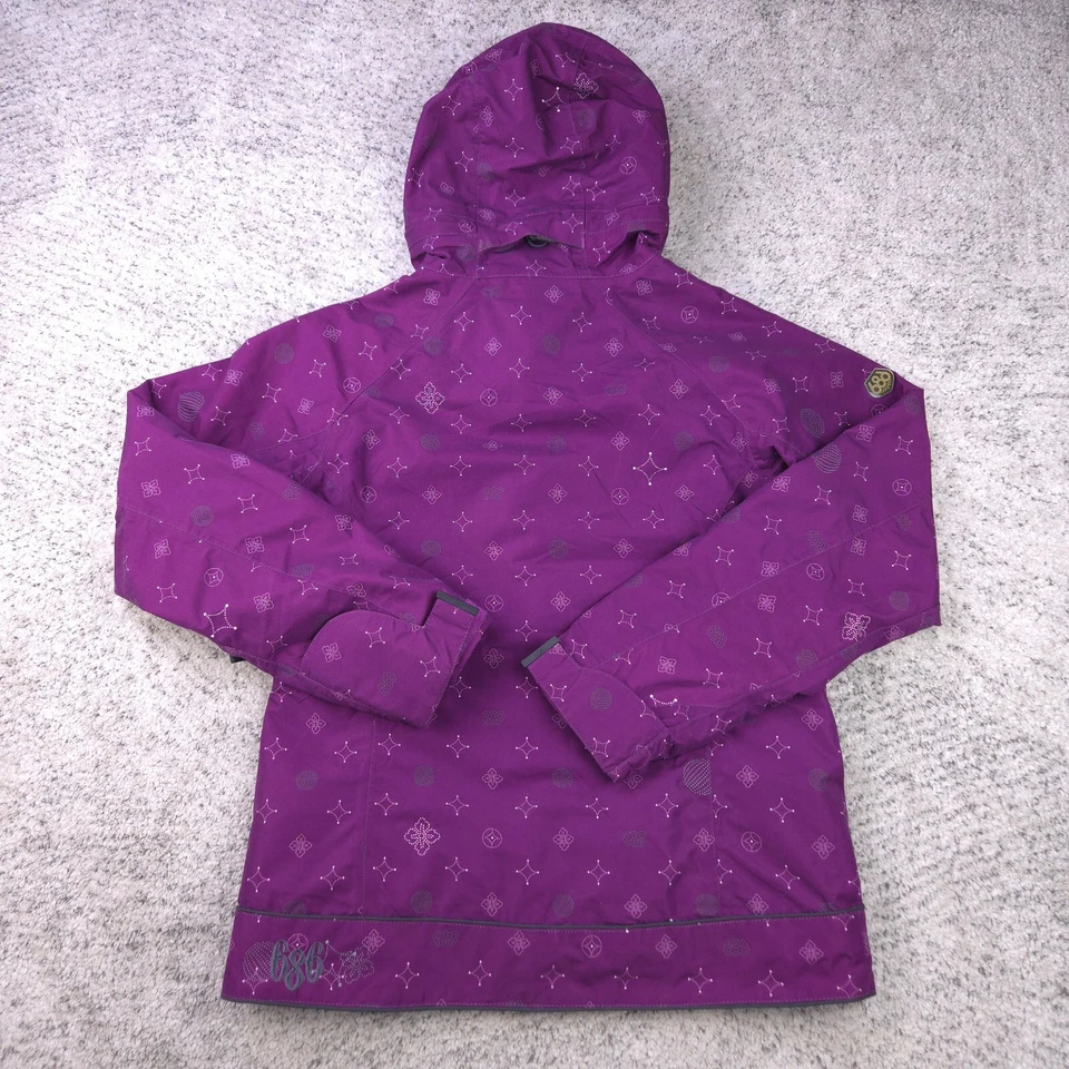 Jaqueta de Snowboard Feminina 686 Tamanho Pequeno *SOMENTE CONCHA* Smarty Ski Roxa Com Capuz Excelente Estado Usado - Imagem 2 de 4