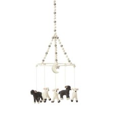 PEHR Little Lamb Mobile wool baby mobile moon and star