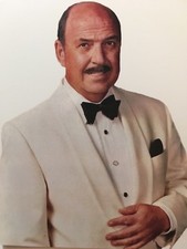 Mean Gene Okerlund WWE HOF 8X10 Studio Shot Color Photo