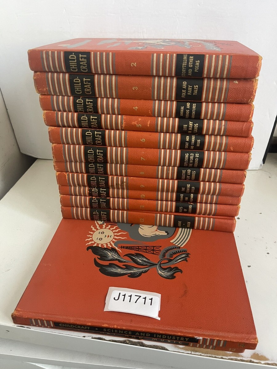 Vintage Childcraft 13 Book Lot Orange 1949 Vols 2- 14 Hardcover | eBay