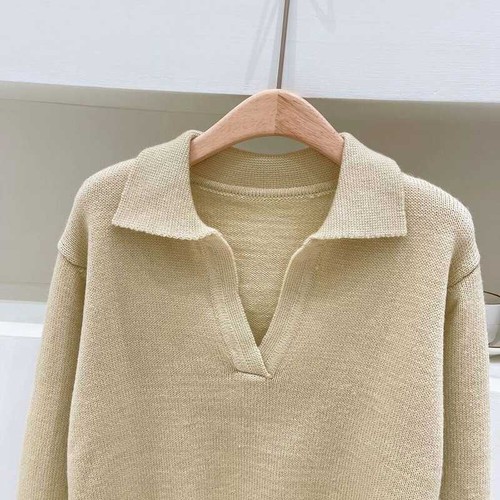 Autumn Top for women thick Sweater collar Sweater loose Pullover Winter - Picture 4 of 16
