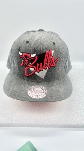 RARE Mitchell Ness Chicago Bulls Crease Script Elephant Hat Cap Snapback - Picture 2 of 9