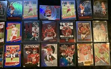 Patrick Mahomes 2021 Prestige Heroes HE-3 Mosaic Spellbound Vortex Blue Donruss