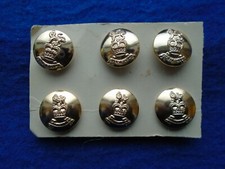 6 X ROYAL ARMY PAY CORPS 14MM ANODISED STAYBRITE GOLD CAP OR SLEEVE BUTTONS