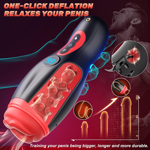 Male Masturbator Mens Sex Toys - Phone Holder Penis Pump Male Sex Toys with 9 Su - Picture 5 of 12