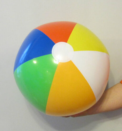 4 NEW LARGE INFLATABLE MULTI COLORED BEACH BALLS 22" POOL BEACHBALL PARTY FAVORS - Picture 1 of 1