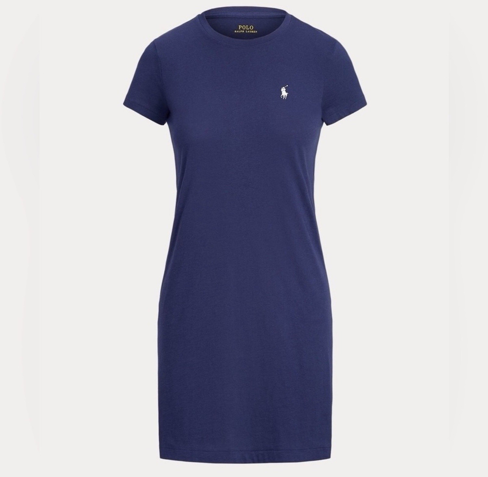 Polo Ralph Lauren Navy Blue T Shirt Dress Small Embroidered Pony