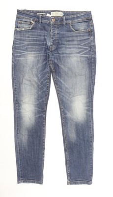 Next Herren Jeans blau Skinny 32 Taille Mid Rise