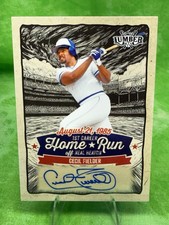 Cecil Fielder AU /3 - 2025 Leaf Lumber #CHR-CF1 - 1st Career Home Run - HOF