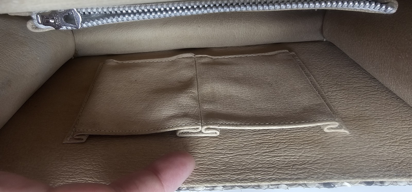 Python Snakeskin Shoulder Bag Womens Medium Clutc… - image 14