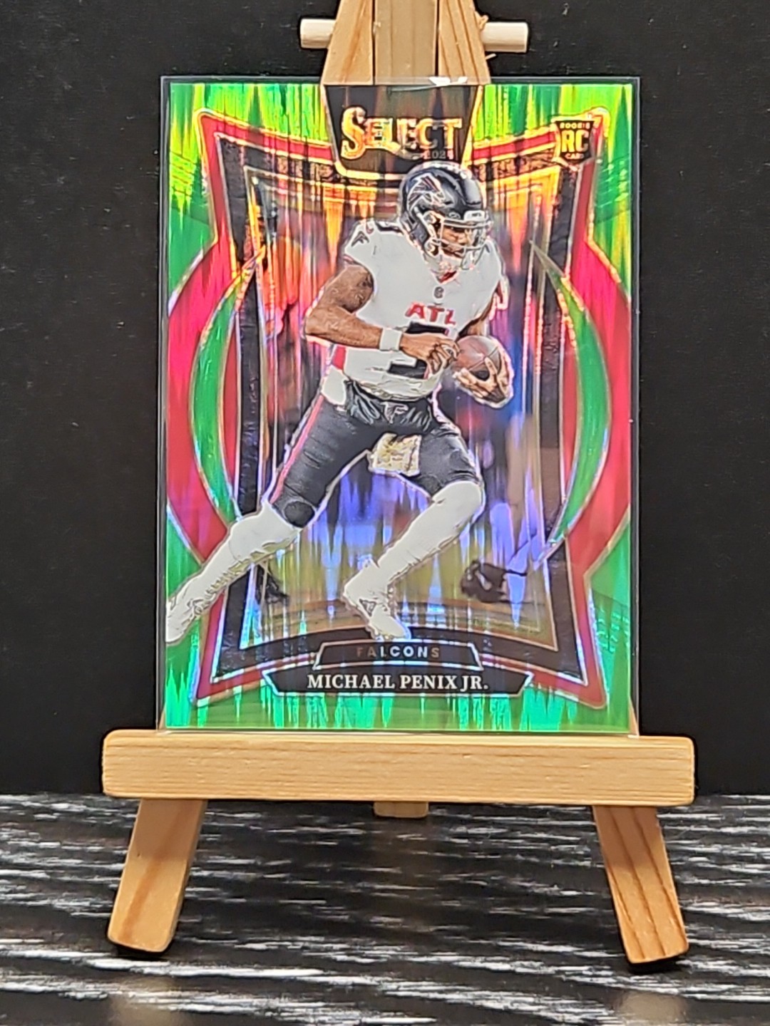 2024 Panini Select - Concourse Michael Penix Jr. #80 Neon Green Shock Prizm /599