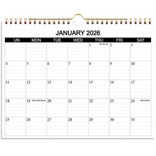Calendar 2026 - Wall Calendar 2026 Runs from January 2026 to December 2026, 1...
