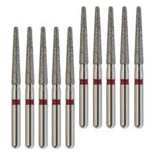Dental Diamond Burs Round End Taper High Speed Bur FG Fine Grit Red 850/016F
