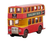 2004 Gullane Thomas Take Along Train Metal Die Cast Double Decker Bus BULGY