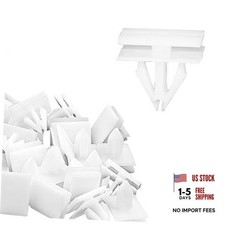 20PCS Rocker Panel Moulding Rivets Clips, White Nylon Moulding Clips, Side