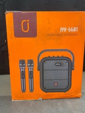 JYX Karaoke Machine with 2 Wireless Microphones, 5200mAh Portable Speaker Set Bl