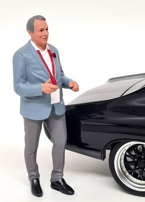American Diorama 1/18 TV Crew Reporter Man Polyresin Figur Modellauto Szene