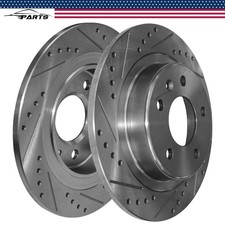 2Pc Rear Drilled Disc Brake Rotor for Buick Regal Sportback Chevy Equinox Malibu