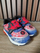 NWT Marvel Spider-Man Toddler Boys Light-Up Sneakers Size 7 Blue Red Shoes New