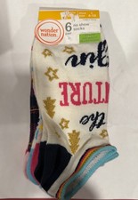 WONDER NATION 6 PAIR NO SHOW SOCKS 4-10 HIGH QUALITY RECYCLED POLYESTER