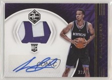 2016 Panini Limited Rookie Jersey Spotlight Gold 22/25 Skal Labissiere Auto fm0