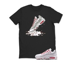 Dripping Shoe Sneaker Shirt White to Match Air Max 95 Big Bubble England, Adults