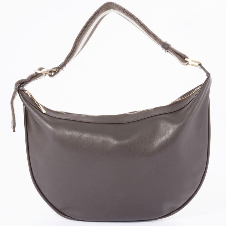 Gucci Bag Used Shoulder Dark Brown Half Moon Ladies Retro Style From Japan