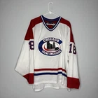 Vintage Chicago Young Americans Hockey SP Knit Jersey Men’s Size XL Game Worn