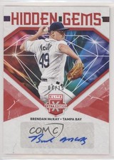 2019 Panini Elite Extra Edition Hidden Gems Red 4/15 Brendan McKay Auto b9e