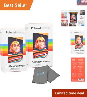 Peel and Stick Polaroid Hi Print 2x3 Paper Cartridge - 40 Lifesize Prints