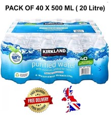 Kirkland Signature Natural Spring Water 40 x 500ml Bottles Still Fresh UK Stock