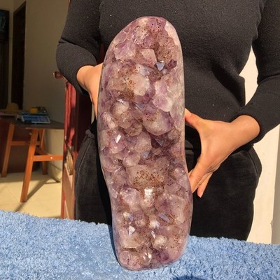 19.4LB Natural Amethyst geode quartz cluster crystal Mineral specimen Healing