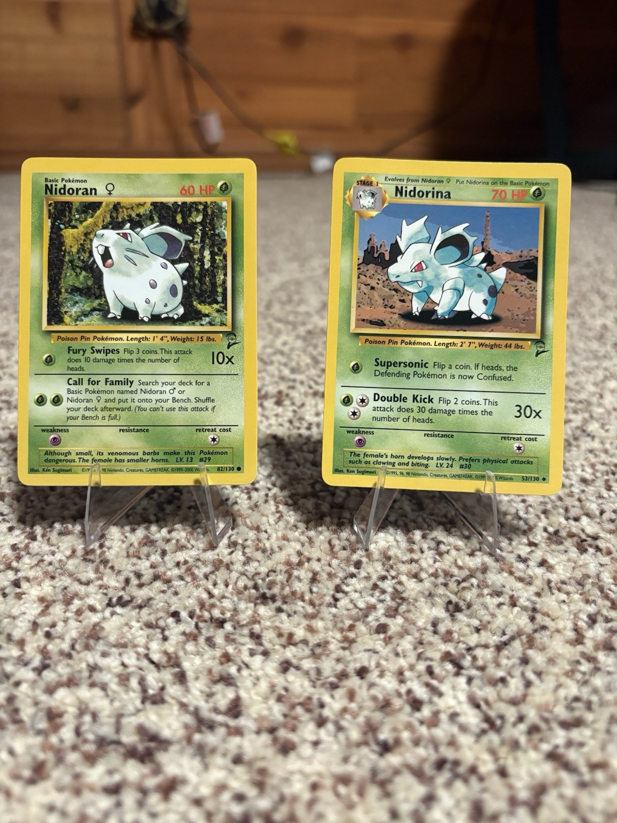 Pokemon Trading Card Game TCG Base Set 2 Nidoran & Nidorina  82/130 - 53/130