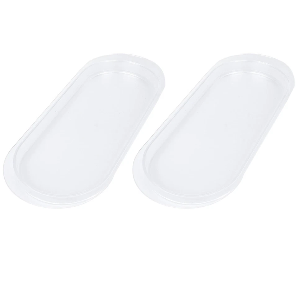 2 Stück Acryl Eiförmiges Tablett Transparentes Lagertablett Getrocknete - Bild 4 von 4