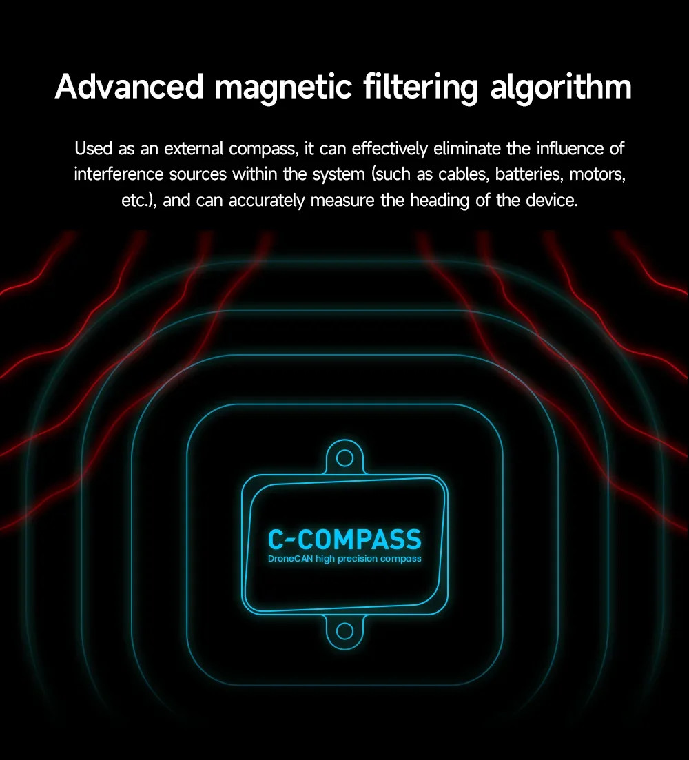 CUAV RM3100 DroneCAN High Precision Magnetometer Compass for Pixhawk ...