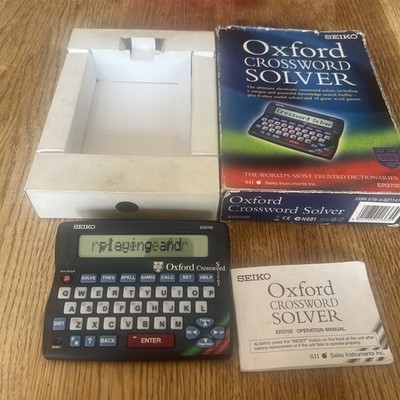 Seiko ER3700 Oxford Crossword Anagram Solver Thesaurus Spellchecker - Manual VGC