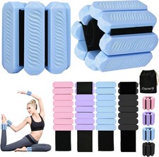 Adjustable Ankle and Wrist Weights for Women, 1 Lb Each, Set of 2, for Walkin...
